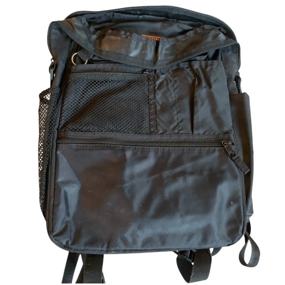 Vintage 90s Stone Ridge Medium Size Backpack w/ Adjustable Straps Black - Picture 2 of 16